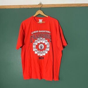 Vintage 2004-05 Illinois Basketball Big Ten Conference Champions Chief t-shirt